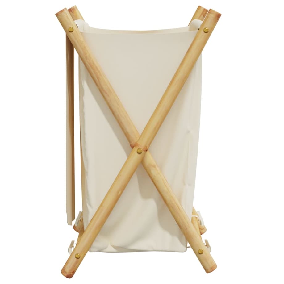 vidaXL Kosz na pranie, kremowy, 41,5x36x63,5 cm, bambusowy