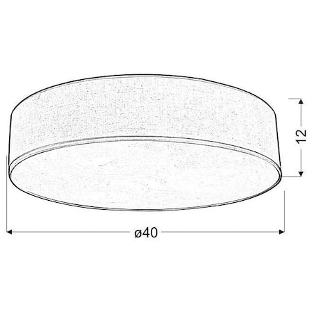 Plafon LAMPA sufitowa KIOTO 31-64684 Candellux abażurowa OPRAWA okrągła szara