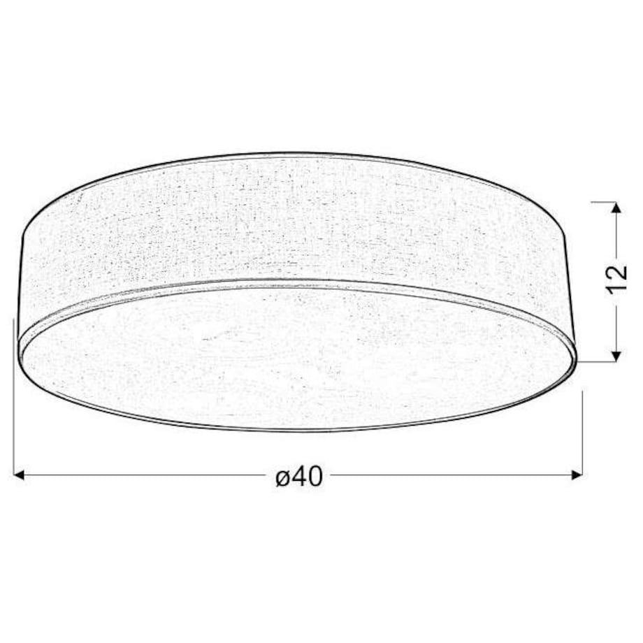 Plafon LAMPA sufitowa KIOTO 31-64684 Candellux abażurowa OPRAWA okrągła szara