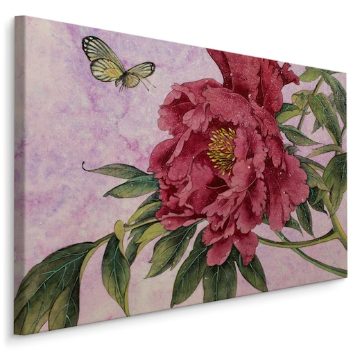 Obraz barwne peonie w stylu vintage 70x50cm