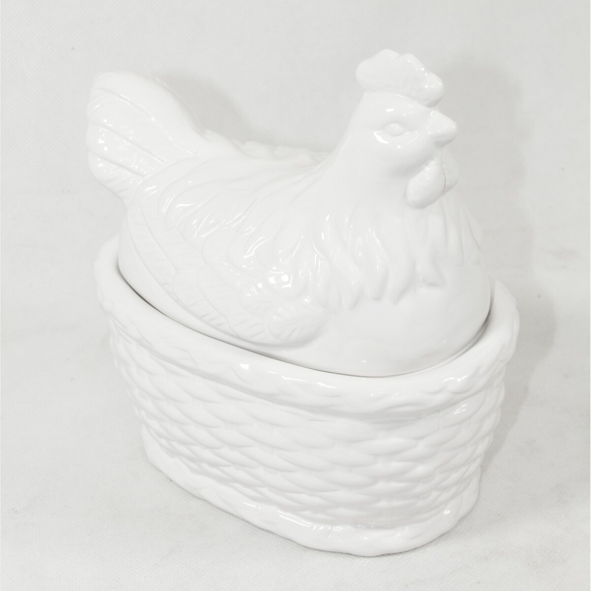 Dekoracja - figurka KOKOSZKA 19x17x11,5 cm biała