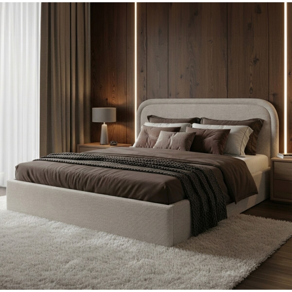 Łóżko Tapicerowane Majesty 140X200 Stelaż Pojemnik Na Pościel Wind 05