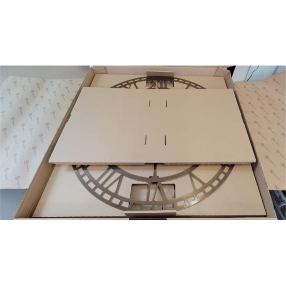 Metalowy zegar ścienny czarny lustro 50cm