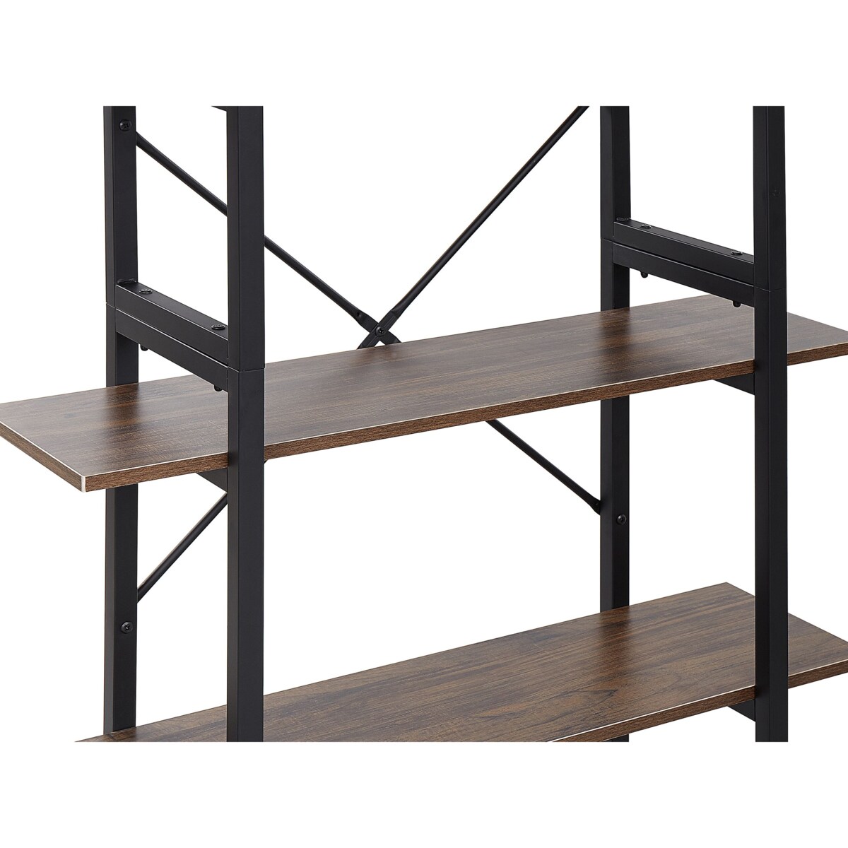Regał 4 półki ciemne drewno DARBY