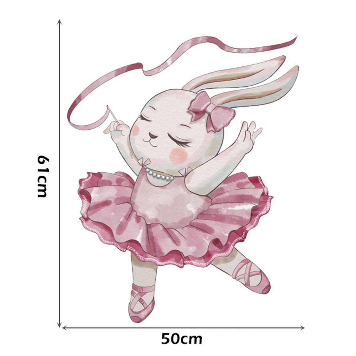 naklejki na ścianę do pokoju dziecka, sipo, króliczek baletnica