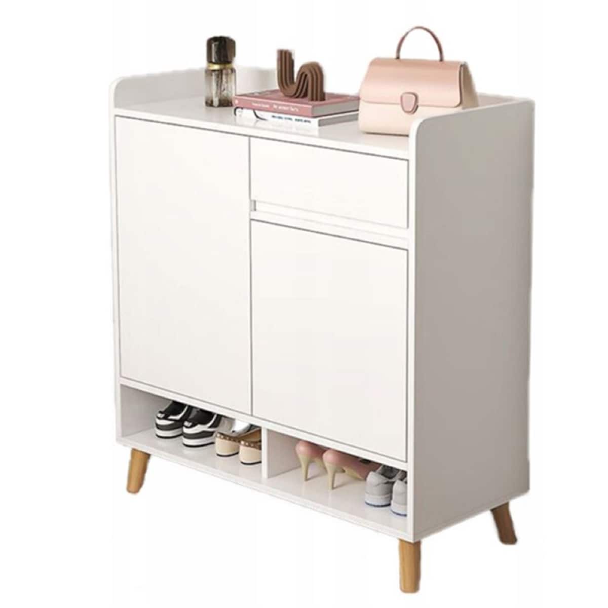 Nowoczesna komoda szafka biała pojemna miejsce na buty 60 cm z szufladą