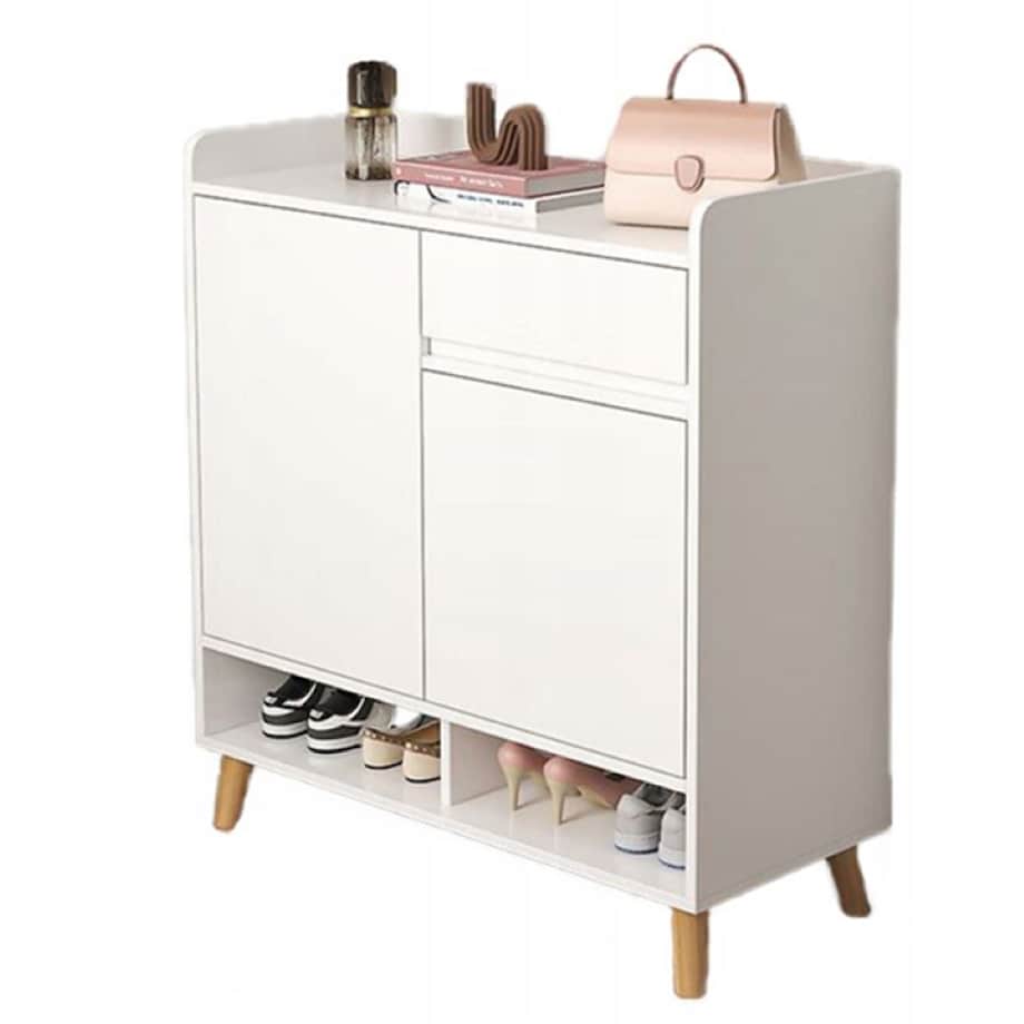 Nowoczesna komoda szafka biała pojemna miejsce na buty 60 cm z szufladą