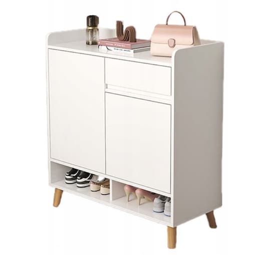 Nowoczesna komoda szafka biała pojemna miejsce na buty 60 cm z szufladą