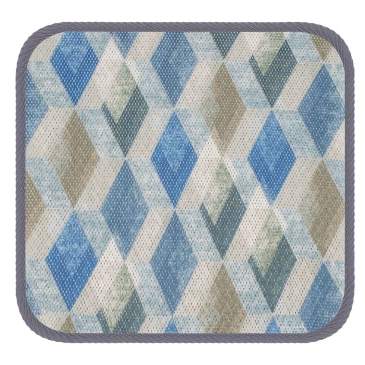 Wodoodporna poduszka na krzesło i meble ogrodowe 40x40 niebieska romby