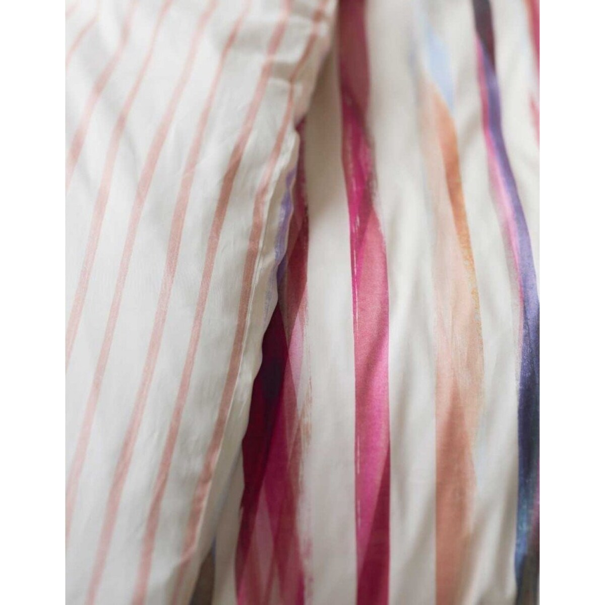 Ekskluzywny komplet pościeli z bawełny satynowej w kolorowe pasy, poszewka ozdobna, pościel w pasy, pościel Esprit, 140 x 220 cm