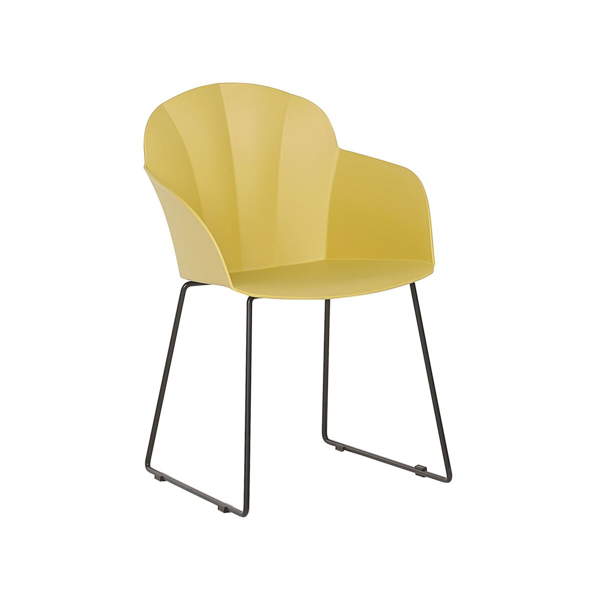 Zestaw 2 krzeseł do jadalni żółty SYLVA