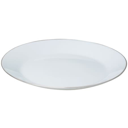 Zastawa stołowa Serwis Komplet talerzy 18 elementów na 6 osób srebrny rant KINGHOFF