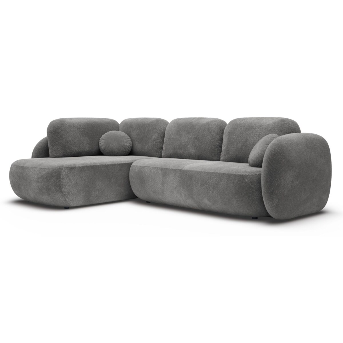 Nowoczesny Narożnik rozkładany OLIVIO II, lewy, ciemno-szary