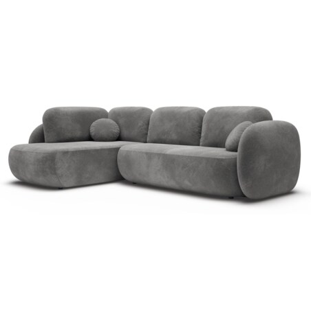 Nowoczesny Narożnik rozkładany OLIVIO II, lewy, ciemno-szary