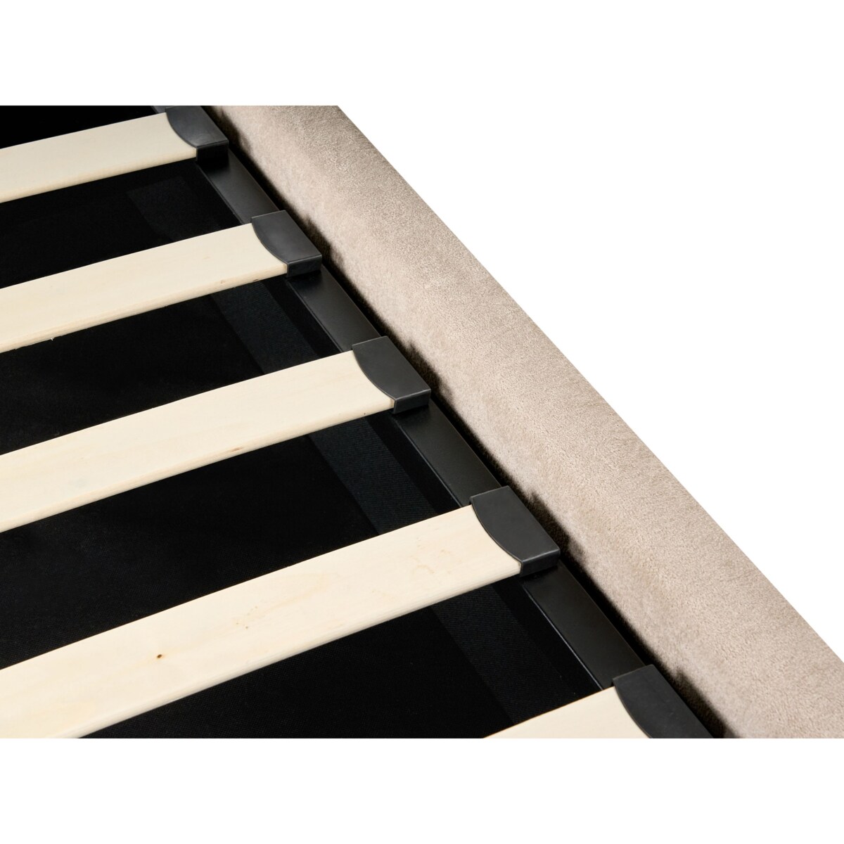 Łóżko z pojemnikiem BERNAY 180 x 200 cm Beżowoszary