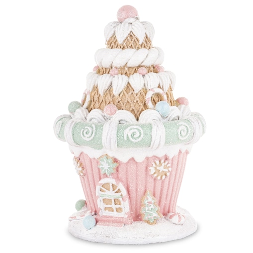 Figurka - domek MUFFIN 20x14 cm różowy