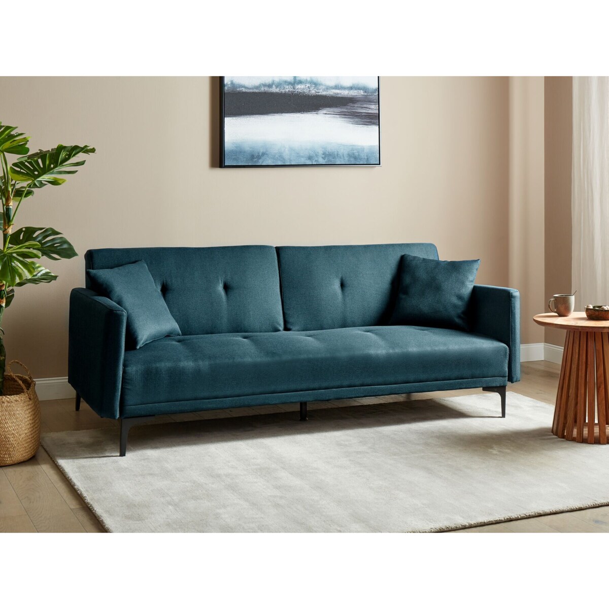 Sofa rozkładana niebieska LUCAN