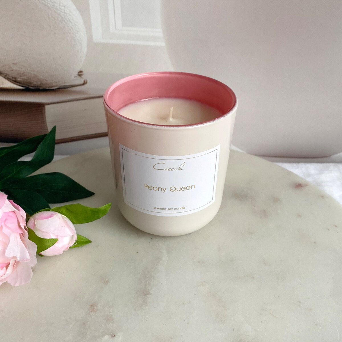 Peony Queen- ekologiczna naturalna świeca sojowa 190 gram