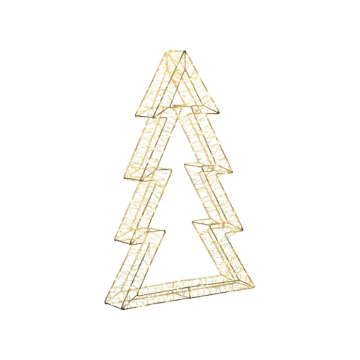 Dekoracja ogrodowa LED AKERAN Choinka 60 cm Srebrny