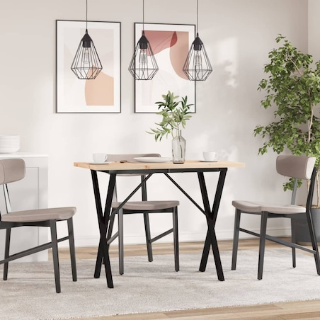 vidaXL Stół jadalniany z nogami w kształcie litery X, 100x50x75,5 cm