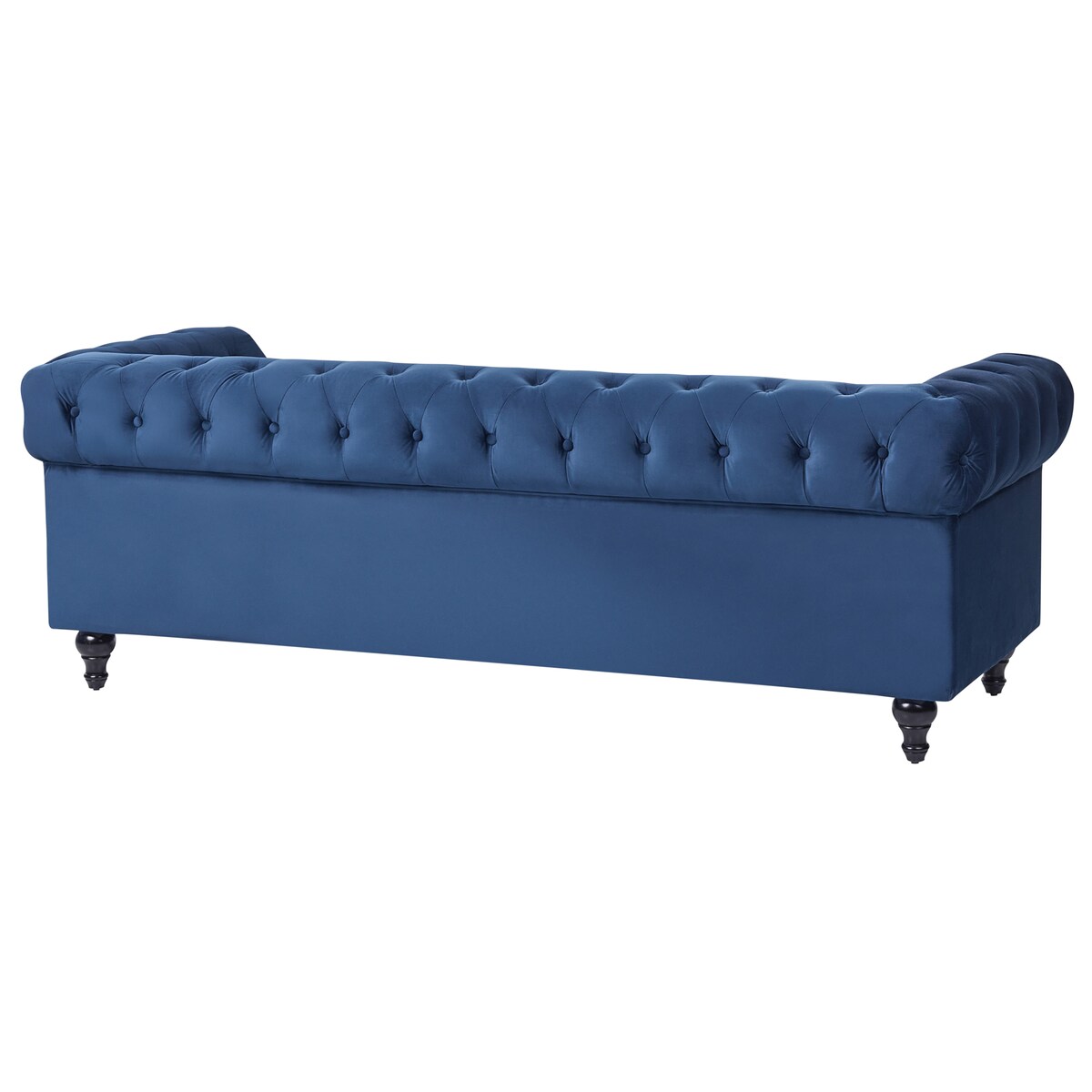 Sofa dla 3 osób CHESTERFIELD Welur Granatowy