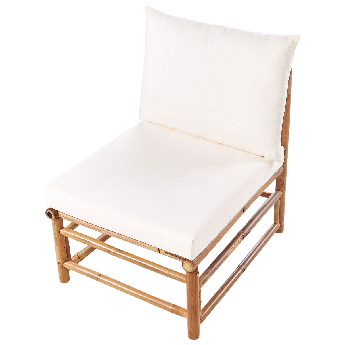 Moduł ogrodowy 1-osobowy bambusowy złamana biel CERRETO