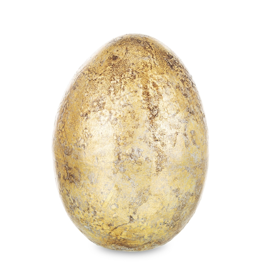 Dekoracja - złote jajko z ceramiki 23,5x16 cm MONNINA - II