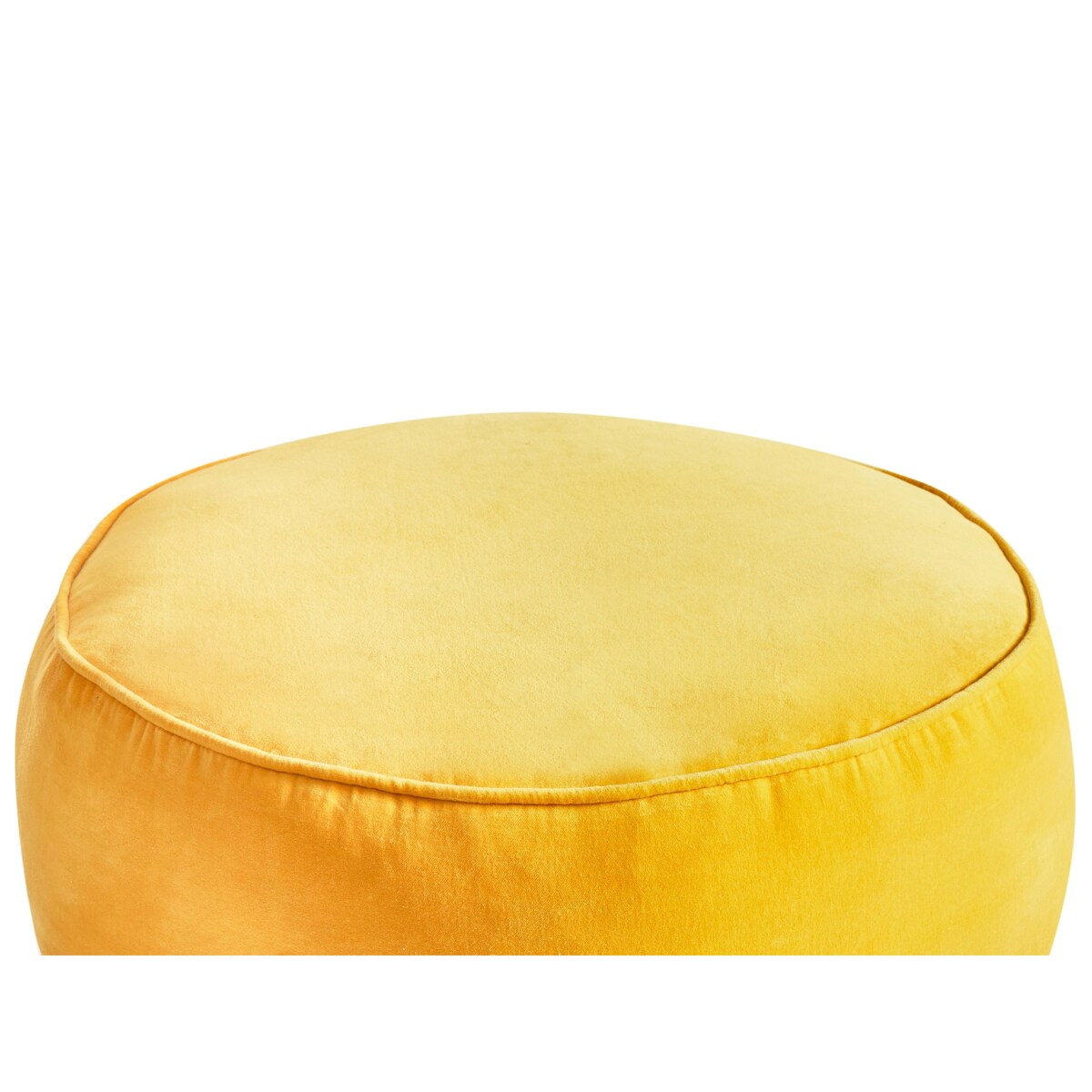 Puf YULLE Welur Żółty