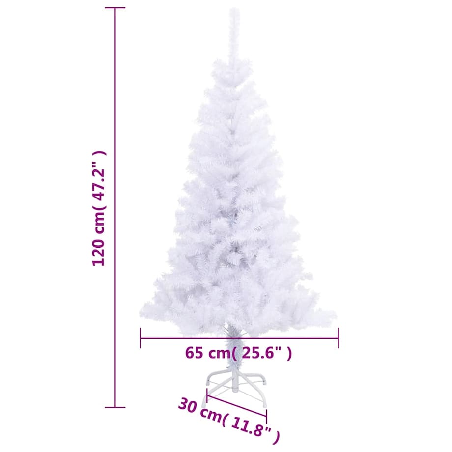 vidaXL Sztuczna choinka ze stojakiem, 120 cm, 230 gałązek