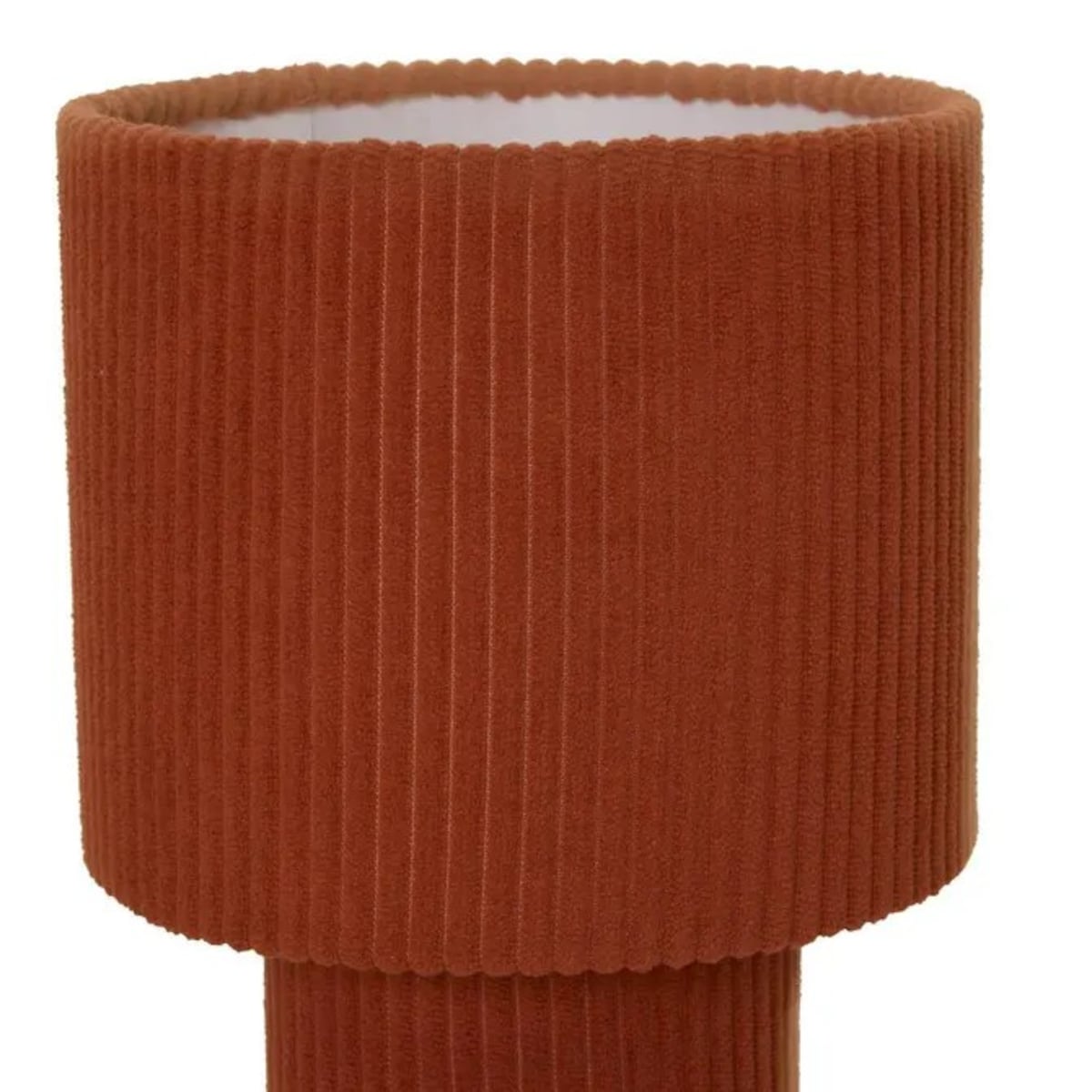 Lampka nocna sztruksowa, terracotta, Jolina, 28 cm