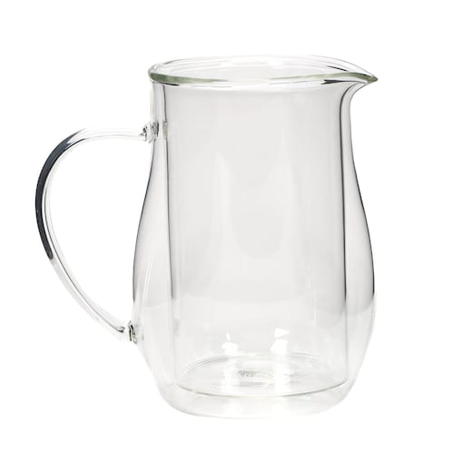 Szklany dzbanek z podwójną ścianką, 700 ml, kolor przezroczysty