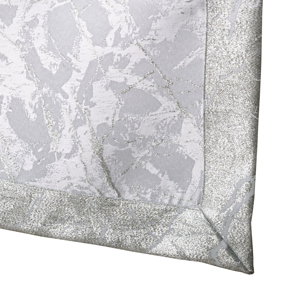 Bieżnik srebrny Marmur O5 - 40x200 cm - srebrny - 40cm x 200cm