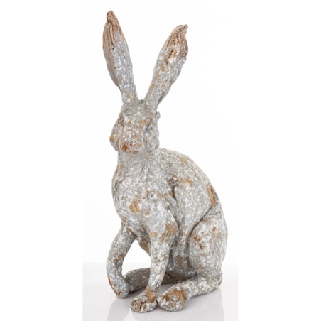 Dekoracja - zając szary 35x13x19 cm LONGORELA-4