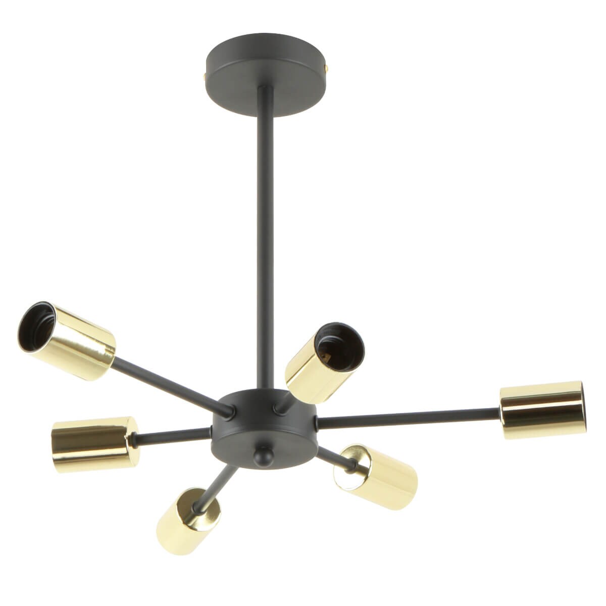 Lampa sufitowa Mandi A8100-6 Zumaline wielopuktowa metal czarny złoty