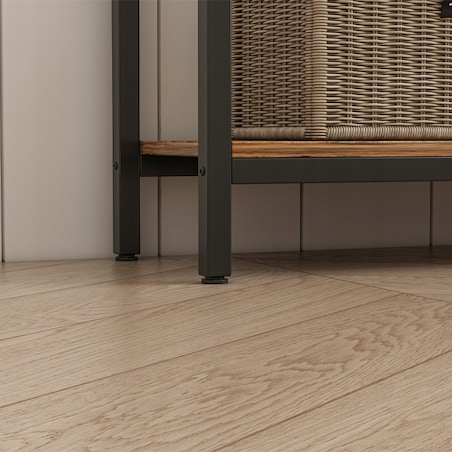 Konsola Stolik Regał Z Półką Loft Industrialny Rustykalny Brąz Szafka 100cm