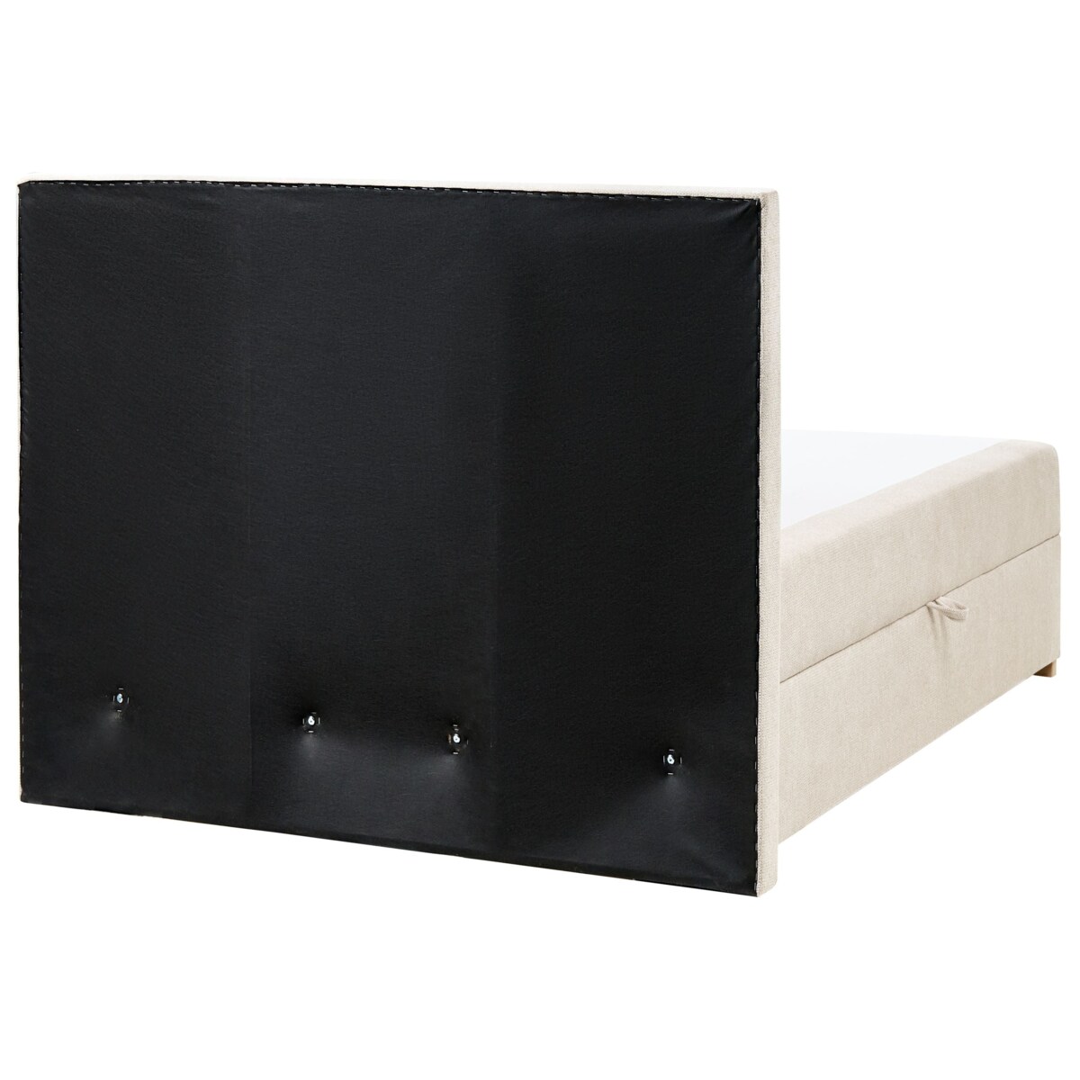 Łóżko kontynentalne z pojemnikiem MAJOR 120 x 200 cm Jasnobeżowy