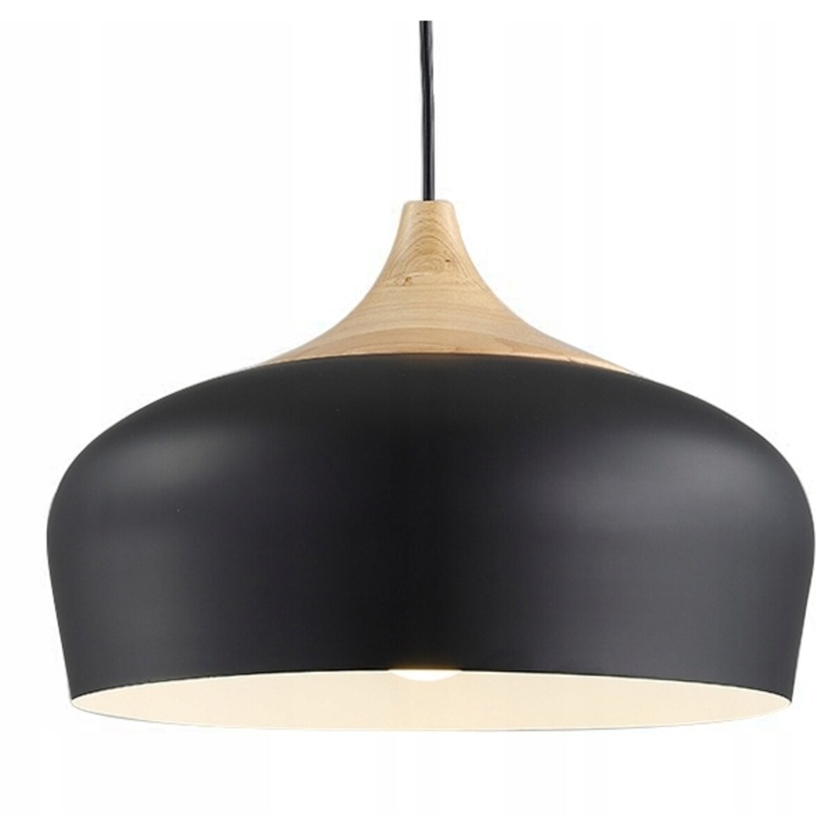 Lampa Wisząca Nowoczesna Bari Drewno Duża Black