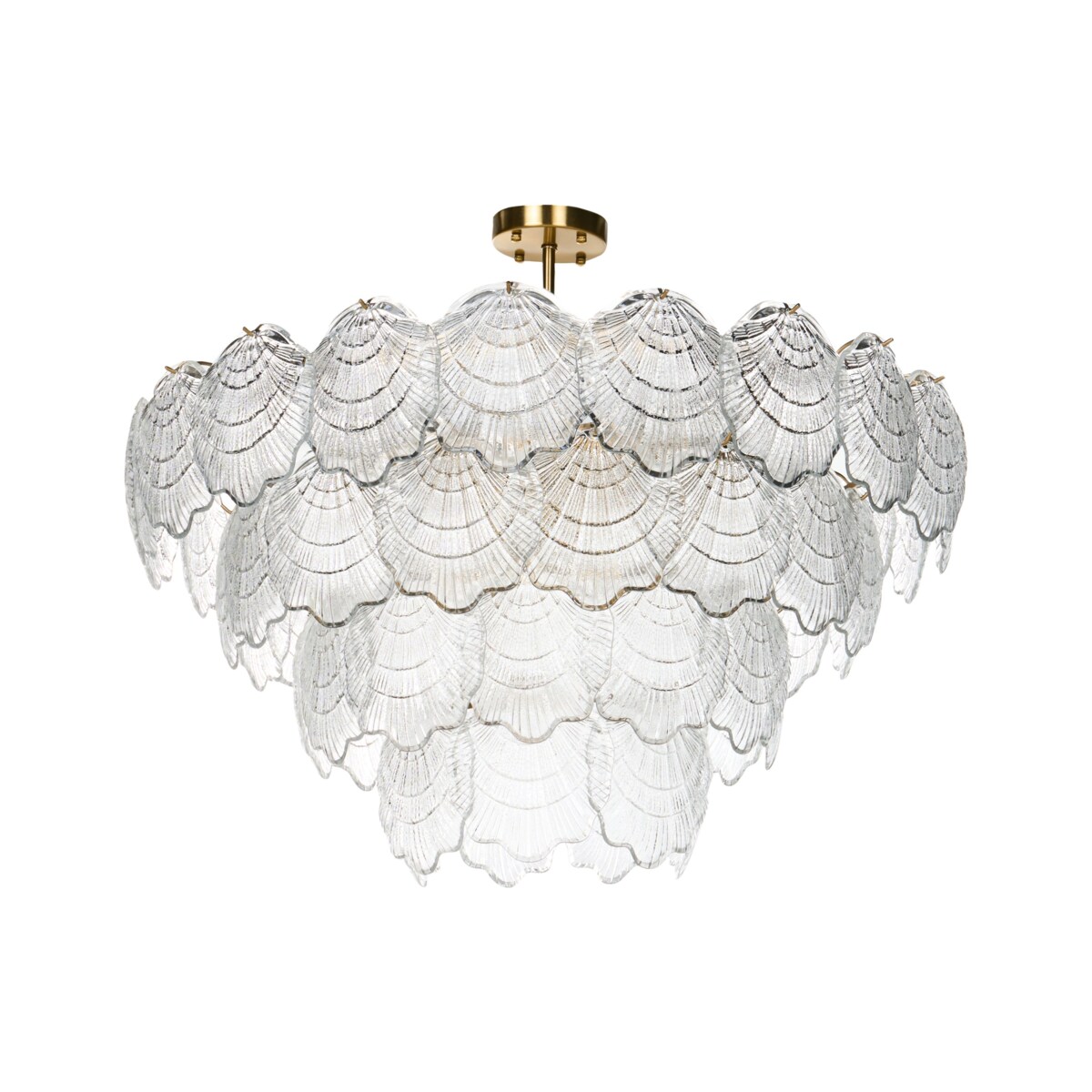 Żyrandol TEMASH Szkło Mosiężny