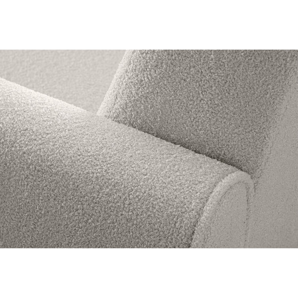 KONSIMO GUSTAVO Fotel z białej tkaniny