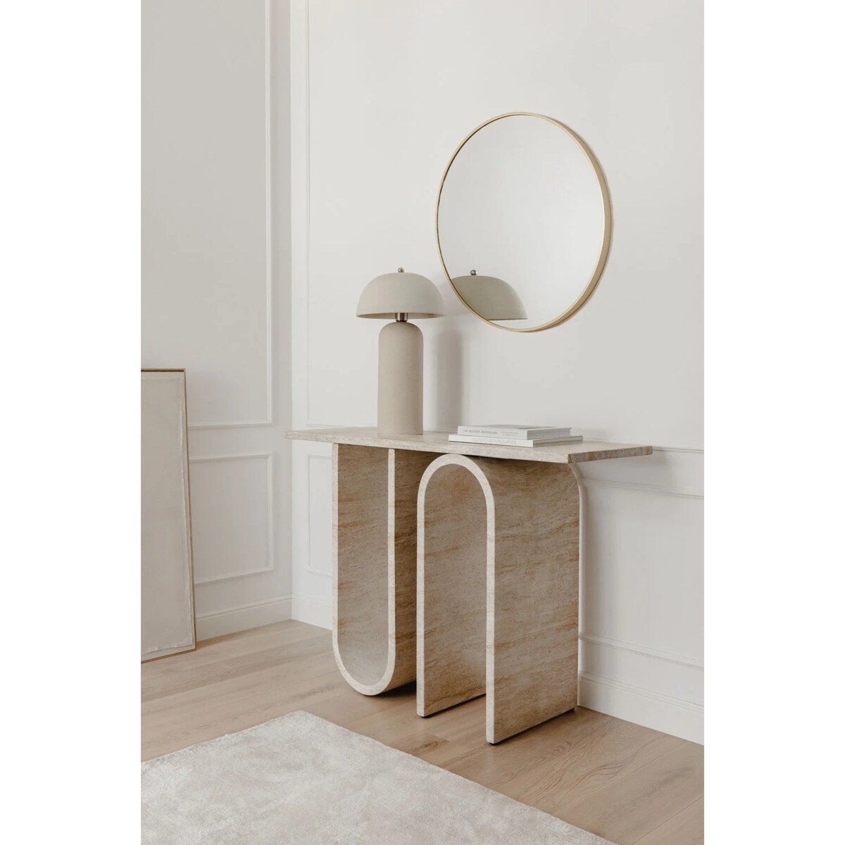 Konsola betonowa Ceravi o wyglądzie trawertynu 120 cm