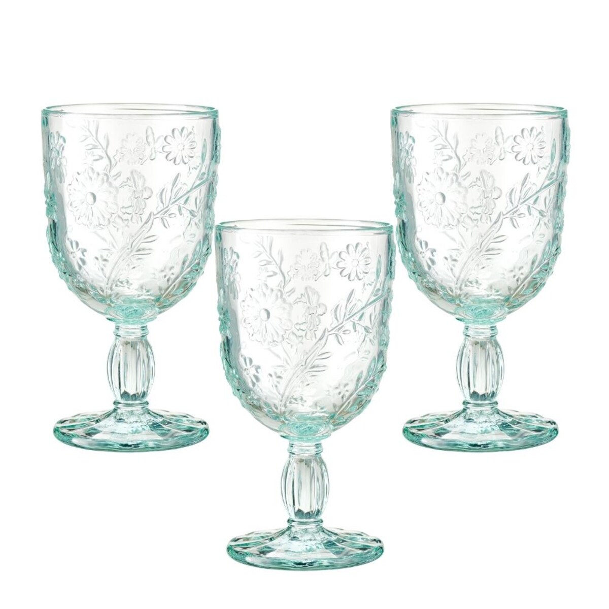 VILLA ITALIA Kieliszki do wody turkusowe 280 ml 6 sztuk MERIDA