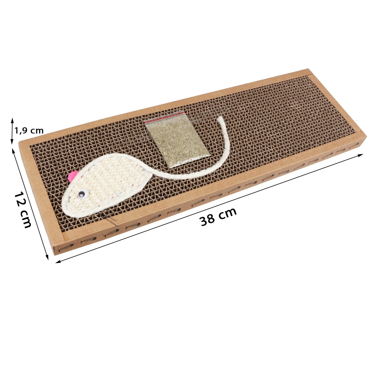 Drapak Kartonowy Dla Kota Tekturowy + Kocimiętka 38x12 cm