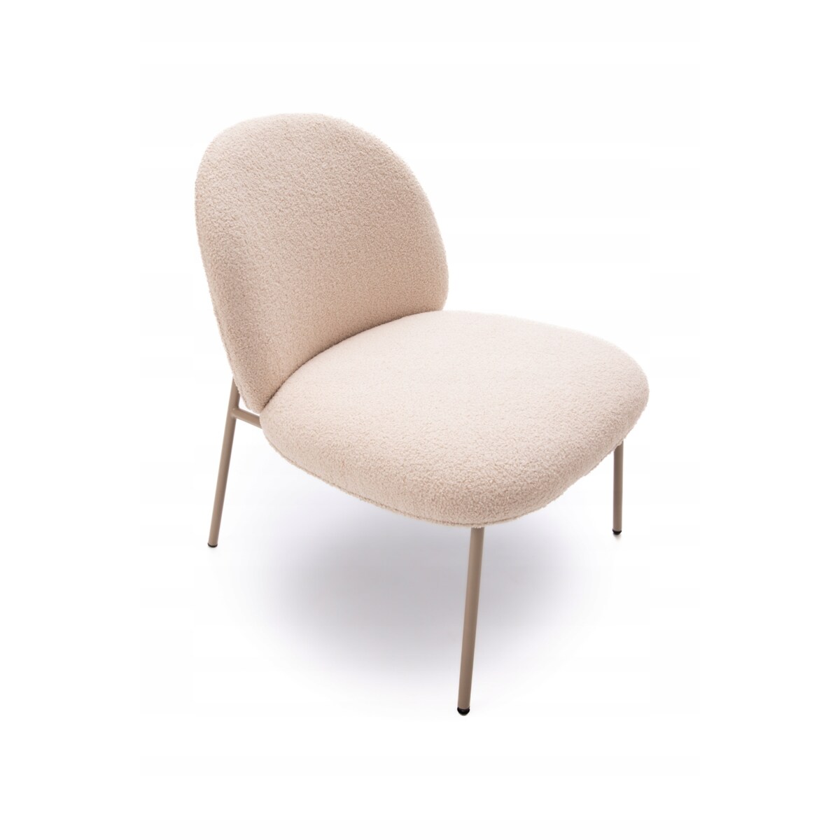 Krzesło VENTO Kremowe Beżowe Tapicerowane Nowoczesne Do Jadalni Salonu