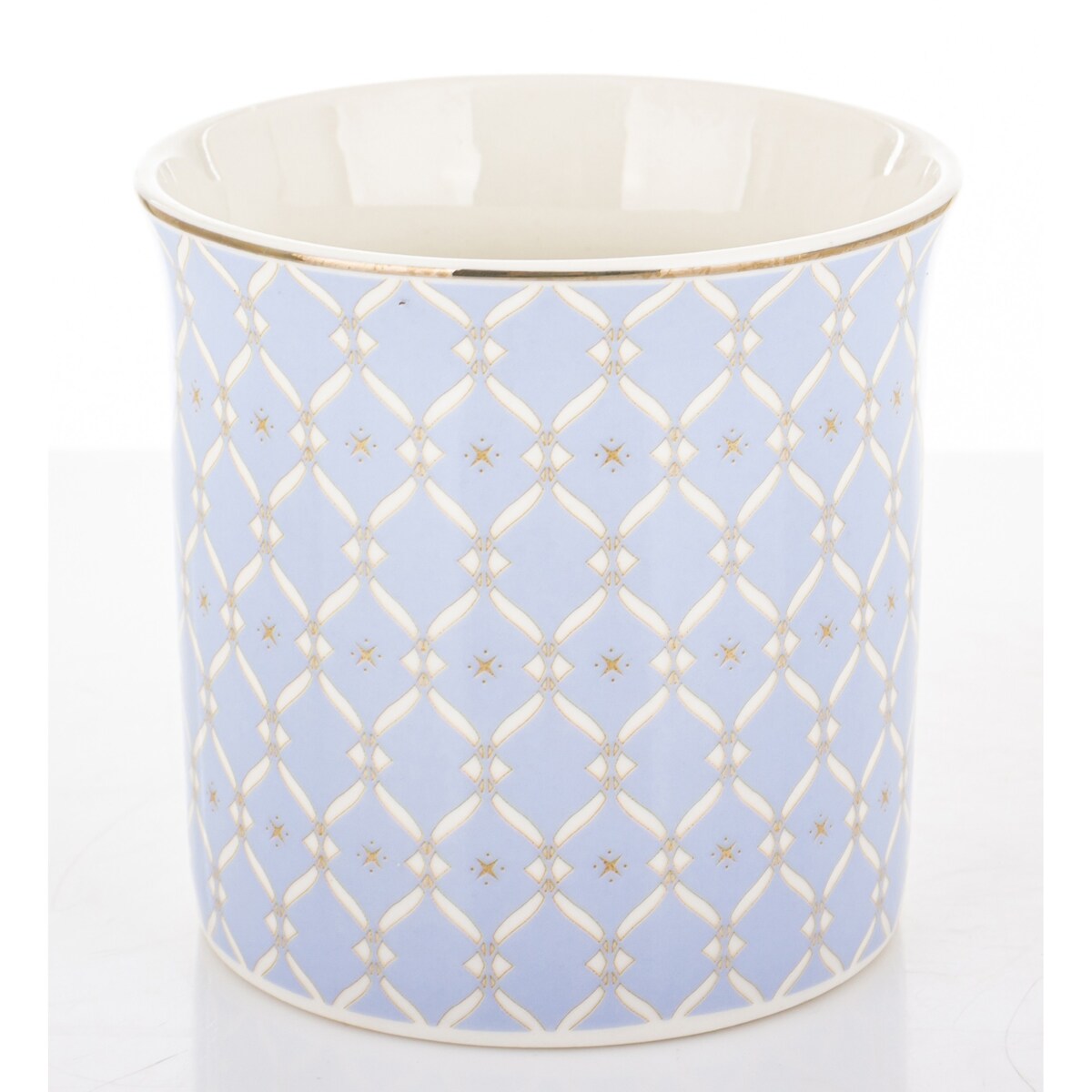 Kubek porcelanowy w pudełku 12,5x9x9 cm MAGLIA 380 ml niebieski z białym wzorem