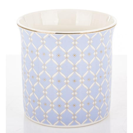 Kubek porcelanowy w pudełku 12,5x9x9 cm MAGLIA 380 ml niebieski z białym wzorem