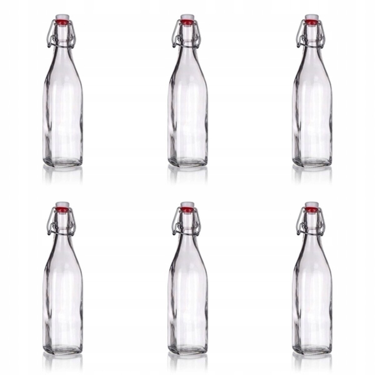 6x BUTELKA SZKLANA Z KORKIEM KLIPS 1 L SOKI BORMIOLI na alkohol nalewki