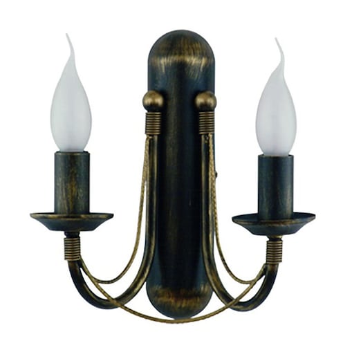 Lampa ścienna 203 ARES Czarny patynowany złotem Nowodvorski