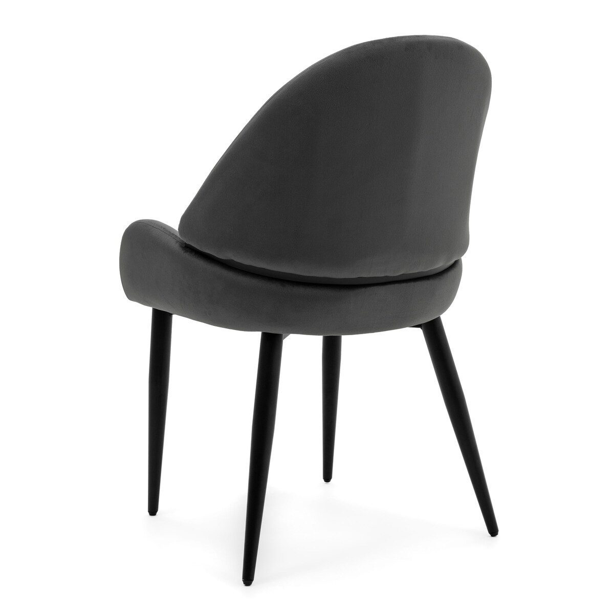 Krzesło tapicerowane welurowe do salonu BERGAMO szare