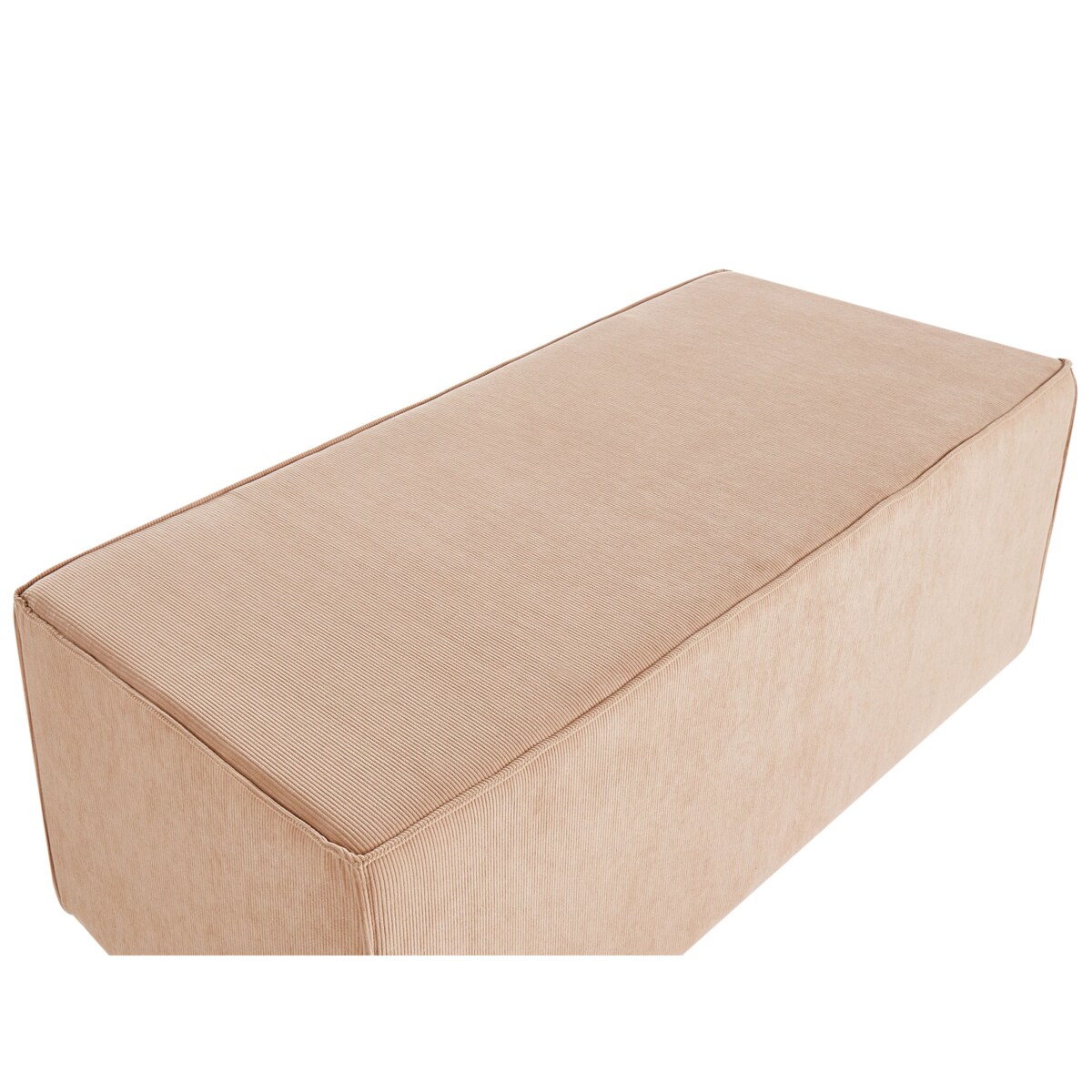 Puf sztruksowy beżowy VINITA