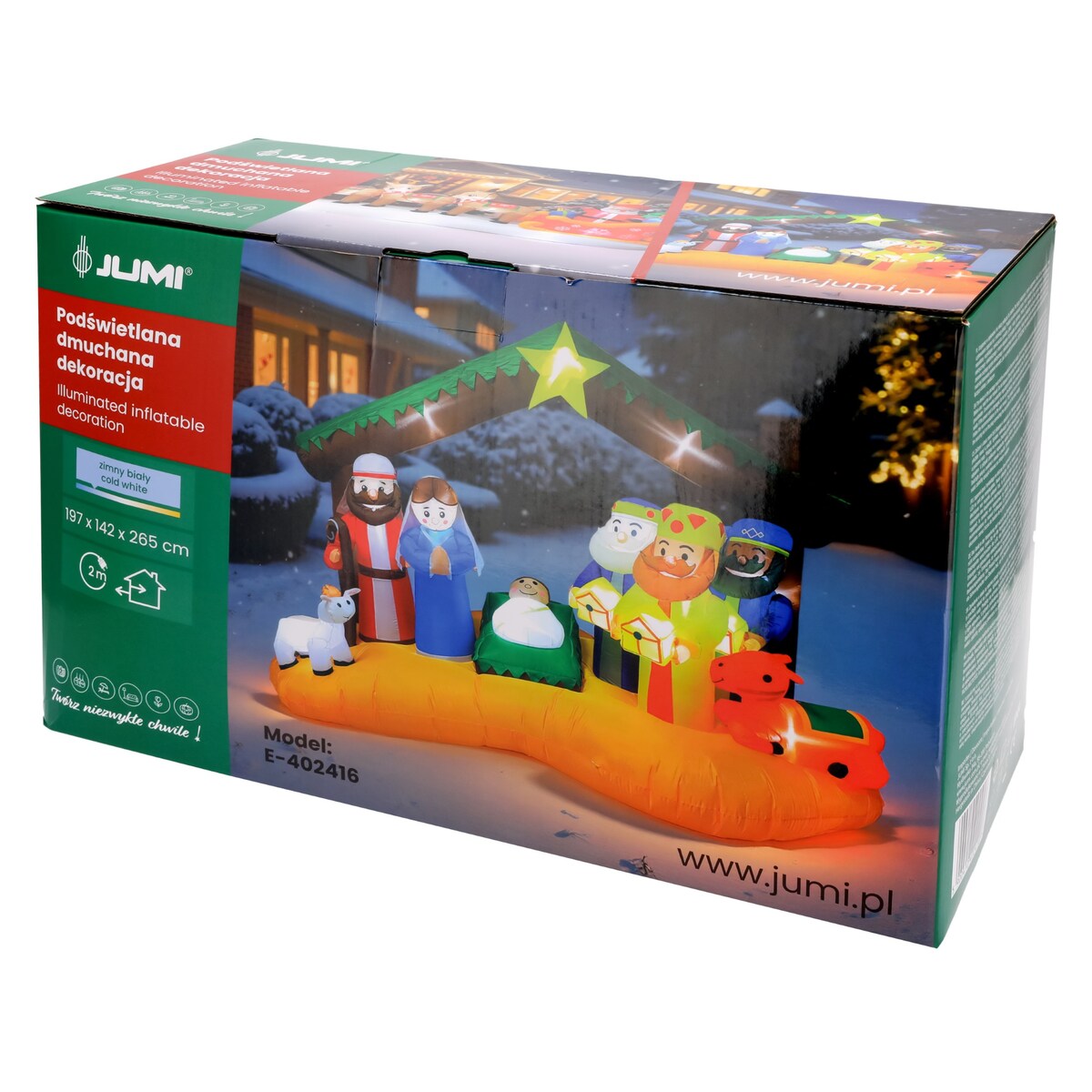 NADMUCHIWANA bożonarodzeniowa Dekoracja Świąteczna dmuchaniec JUMI